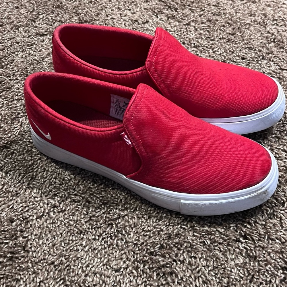 Womens red Nike shoes
